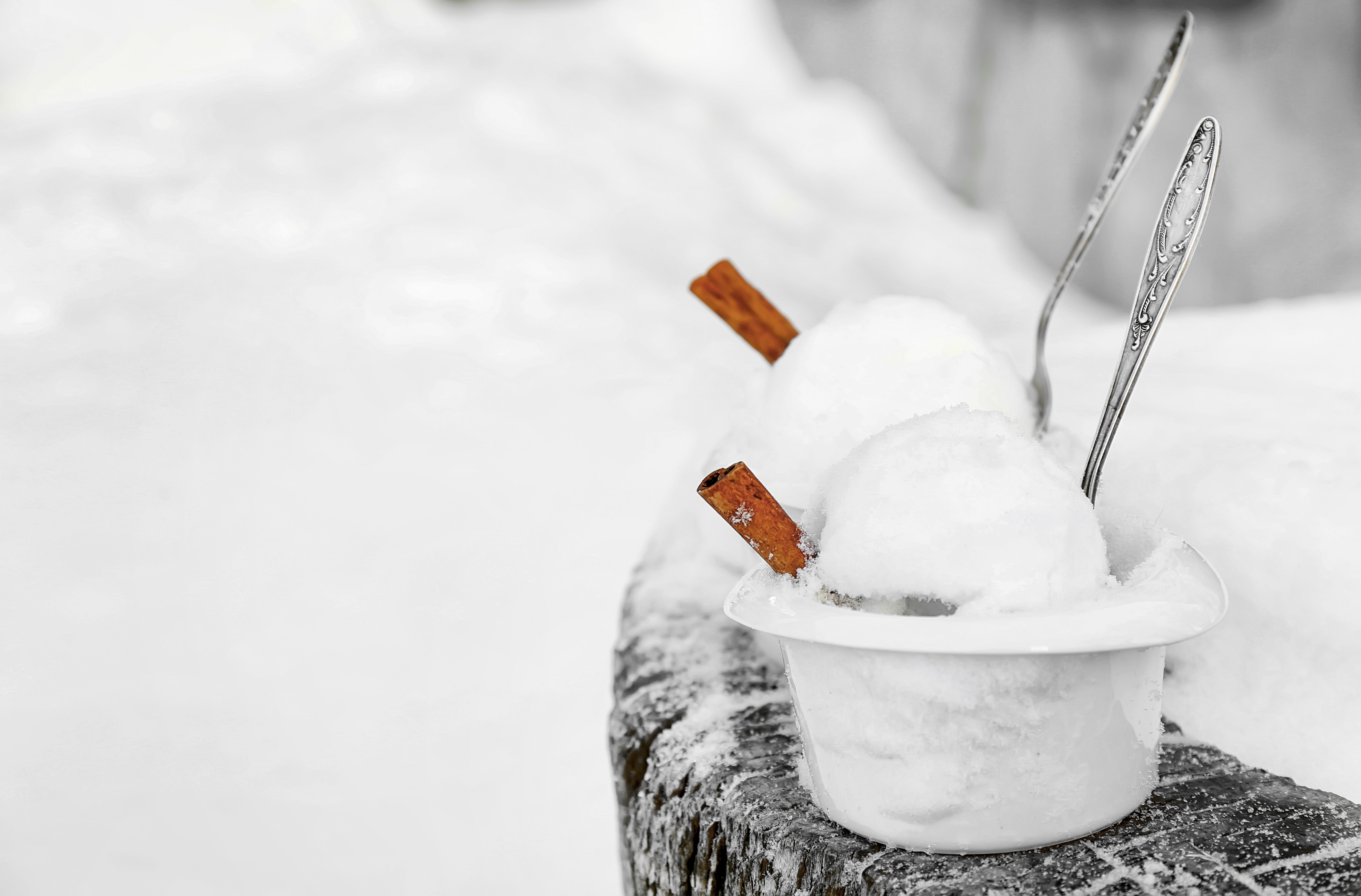Ice cream in winter